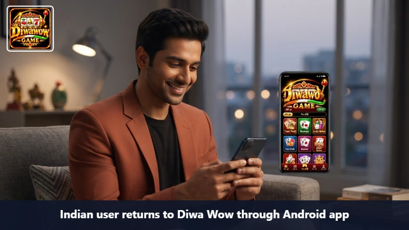 Indian user returns to Diwa Wow through Android app